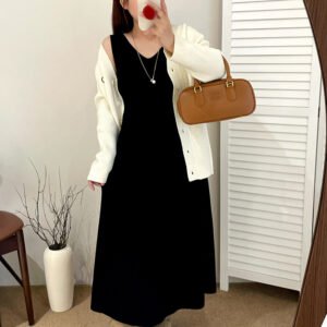 Plus Size Women's Reversible Vest Dress, Inner Dress, Autumn 2025